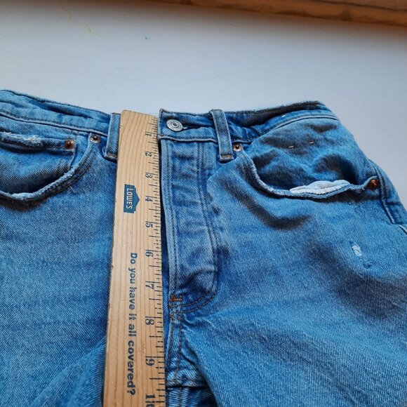 Abercrombie & Fitch Jeans Womens 26 2 Short 90s Baggy Low Rise Skater Grunge - Picture 11 of 14